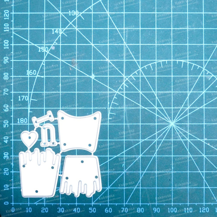 Kokorosa Metal Cutting Dies with I Love U Fries