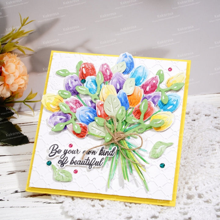 Kokorosa Metal Cutting Dies with Flowers and Leaves