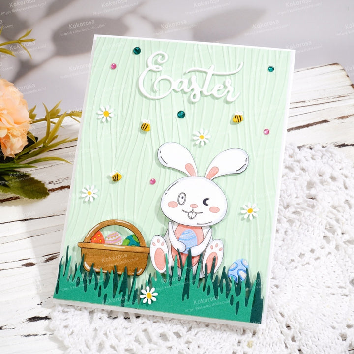 Kokorosa Metal Cutting Dies with Bunny Basket and Egg