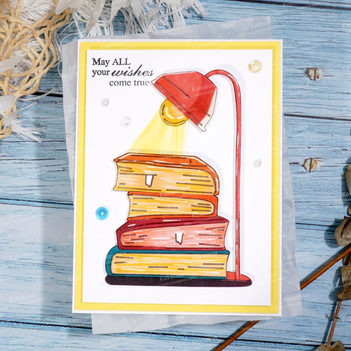 Kokorosa Metal Cutting Dies with Lamp and Books