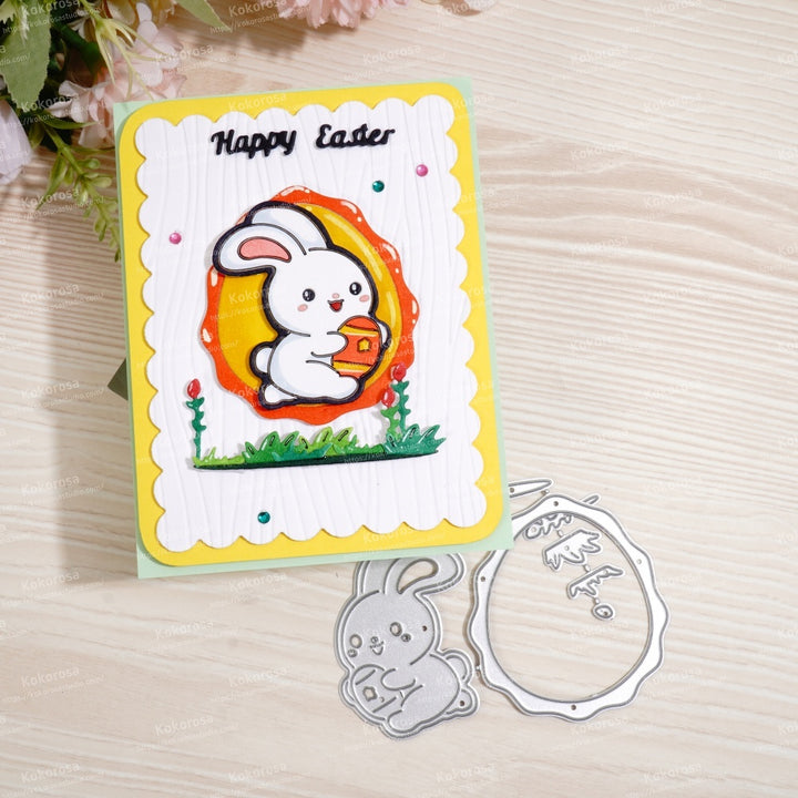 Kokorosa Metal Cutting Dies with Bunny and Egg