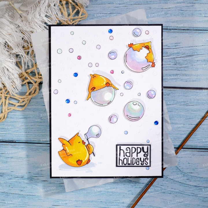 Kokorosa Metal Cutting Dies with Bubbles and Chicken