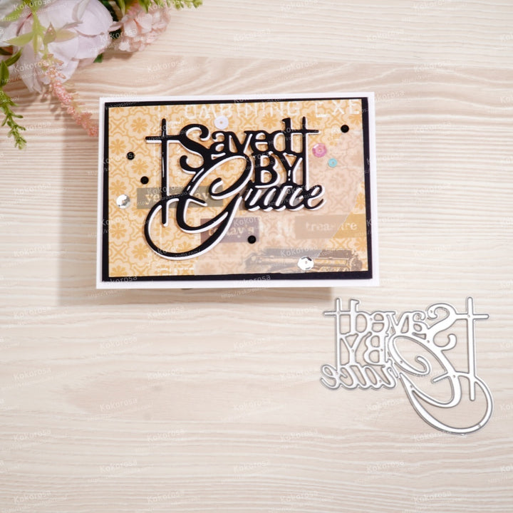 Kokorosa Metal Cutting Dies with Saved BY Grace Word
