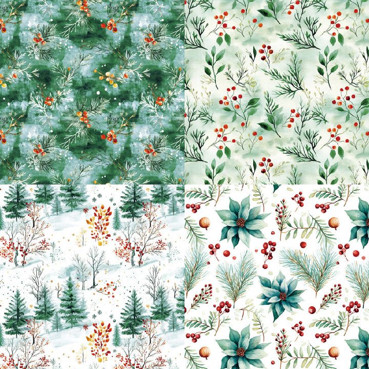 Kokorosa 24PCS 6" Snow Laden Bough Scrapbook & Cardstock Paper