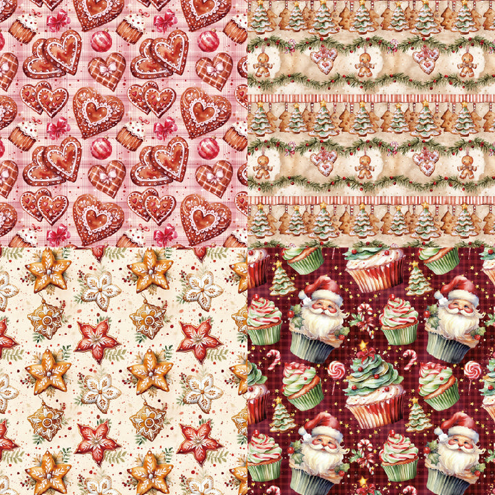 Kokorosa 24PCS 6" Santa's Sweets Scrapbook & Cardstock Paper