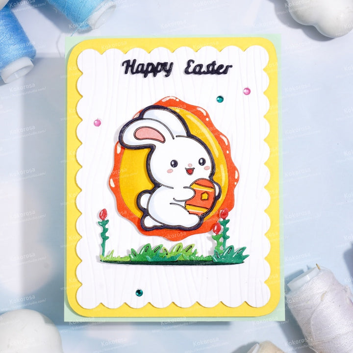 Kokorosa Metal Cutting Dies with Bunny and Egg