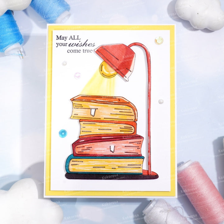 Kokorosa Metal Cutting Dies with Lamp and Books