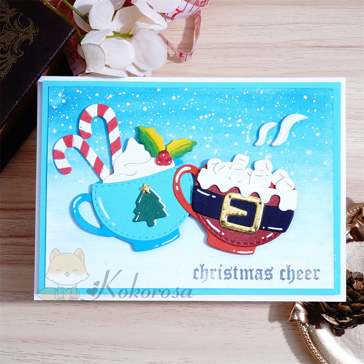 Kokorosa Metal Cutting Dies with Christmas Cup and Ice Cream Sugar Cane