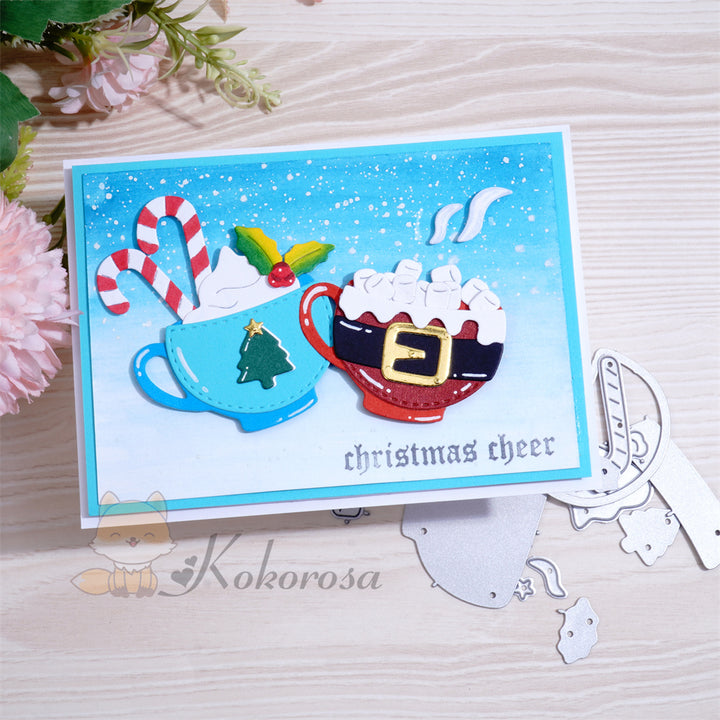 Kokorosa Metal Cutting Dies with Christmas Cup and Ice Cream Sugar Cane