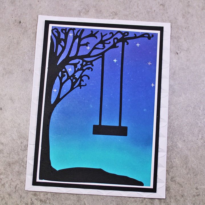 Kokorosa Swing Under the Tree at Dusk Metal Cutting Dies