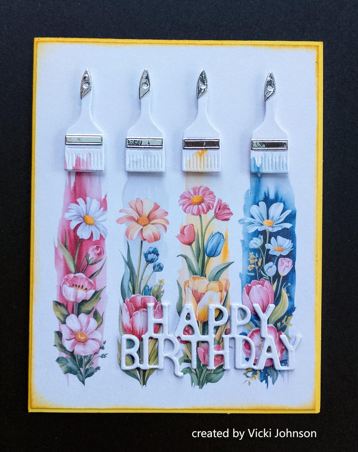 Kokorosa Metal Cutting Dies with Painting Brushes