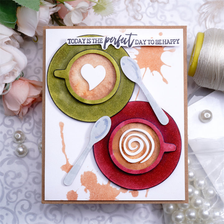 Kokorosa Metal Cutting Dies With Coffee Cup