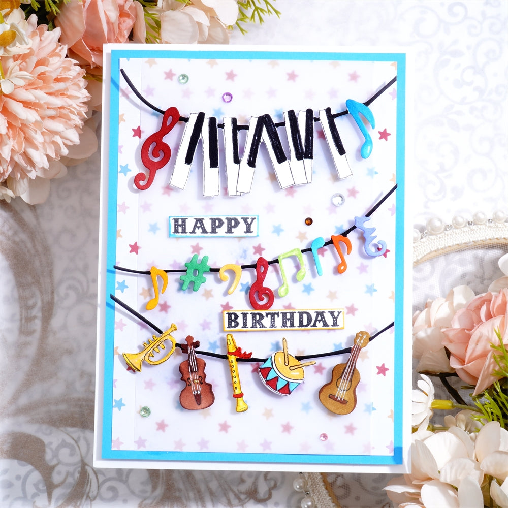 Kokorosa Metal Cutting Dies With Hanging Notes and Instruments