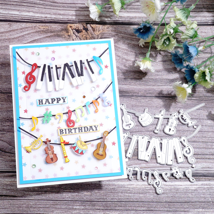 Kokorosa Metal Cutting Dies With Hanging Notes and Instruments