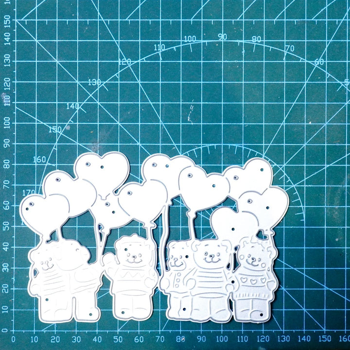 Kokorosa Metal Cutting Dies with Bears and Heart Balloons