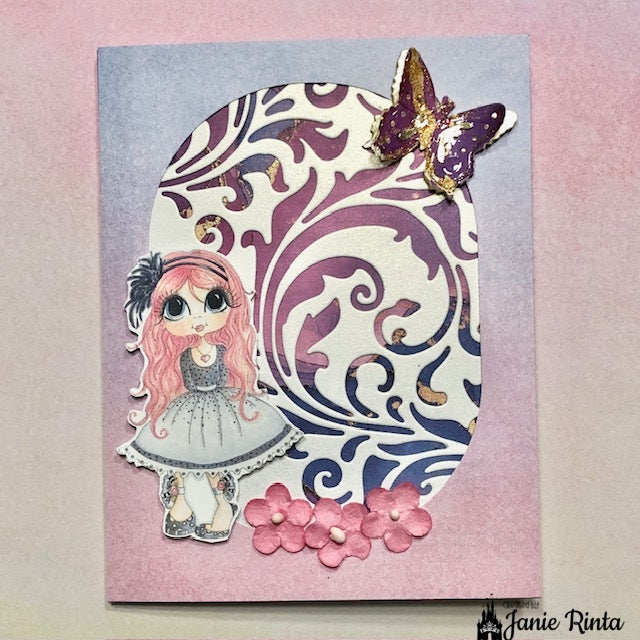 Kokorosa Metal Cutting Dies with Vine & Butterfly Background Board