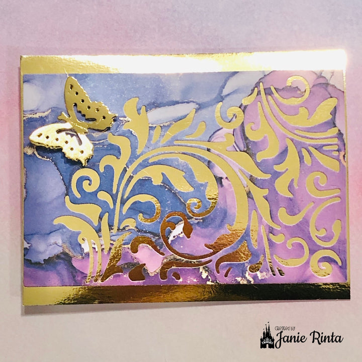 Kokorosa Metal Cutting Dies with Vine & Butterfly Background Board
