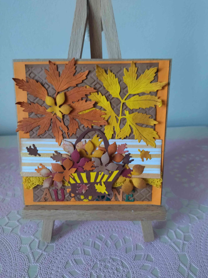 Kokorosa Metal Cutting Dies With Basket of Leaves
