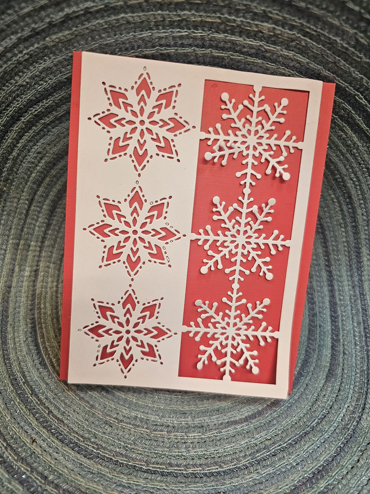 Kokorosa Metal Cutting Dies with Snowflake Mosaic Background