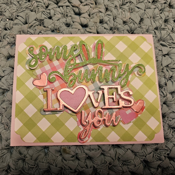 Kokorosa Metal Cutting Dies with 'some bunny LOVES you' Word