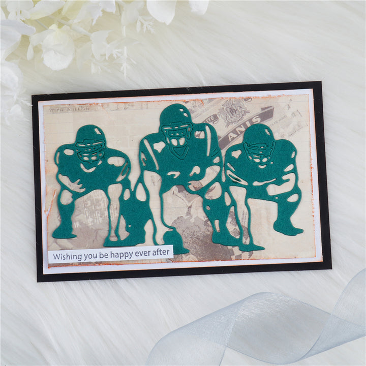 Kokorosa Three Football Player Metal Cutting Dies