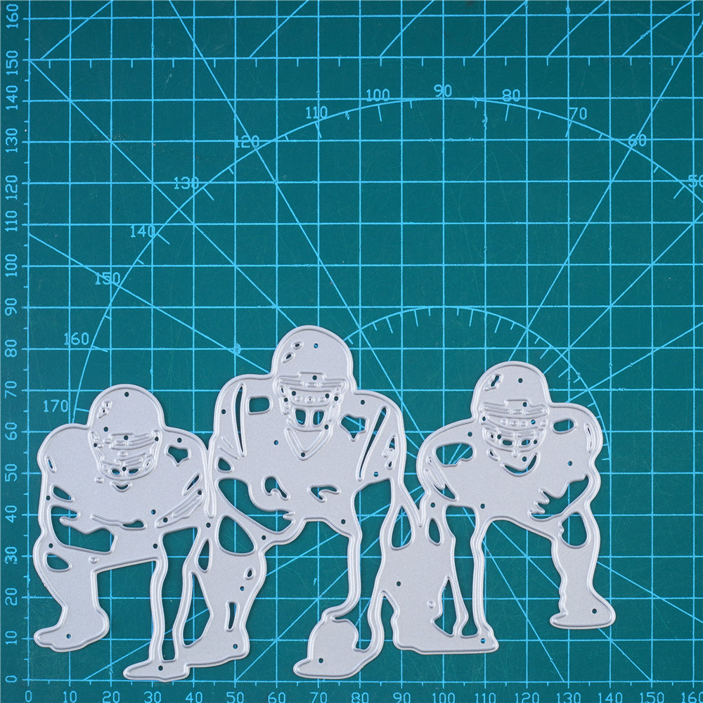 Kokorosa Three Football Player Metal Cutting Dies