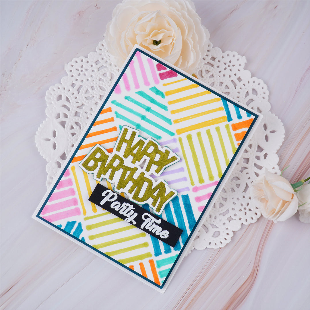 Kokorosa Metal Cutting Dies with Happy Birthday Words