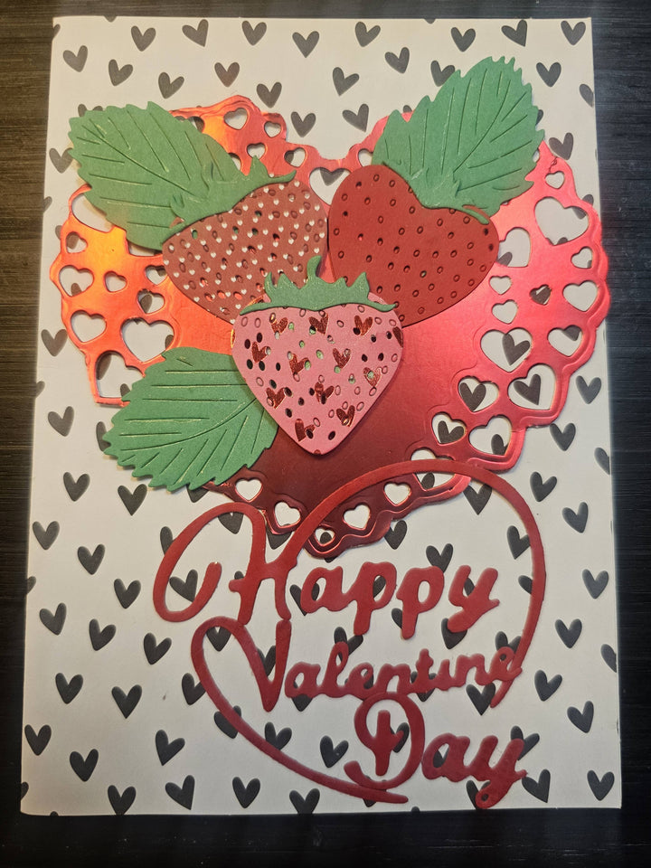 Kokorosa Metal Cutting Dies with Heart Shaped Strawberry
