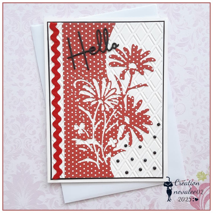 Kokorosa Metal Cutting Dies with Daisy Background Board