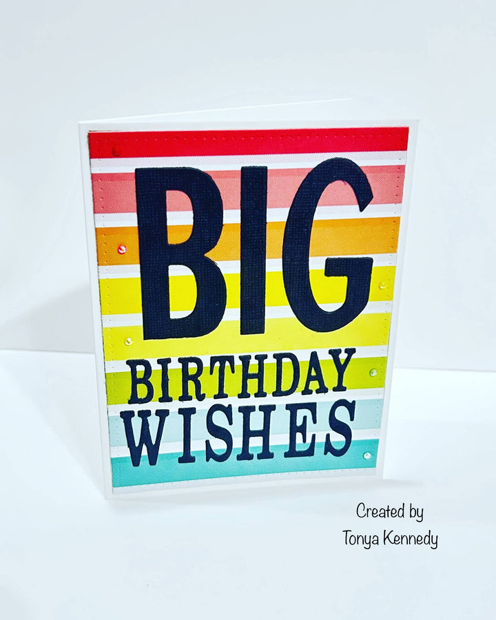 Kokorosa Metal Cutting Dies with "BIG BIRTHDAY WISHES" Word