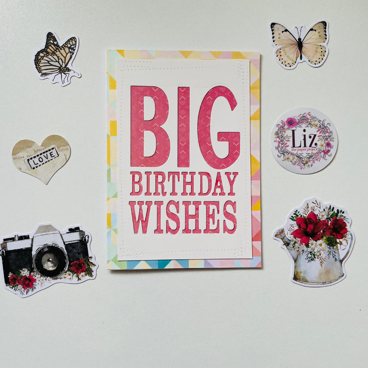 Kokorosa Metal Cutting Dies with "BIG BIRTHDAY WISHES" Word