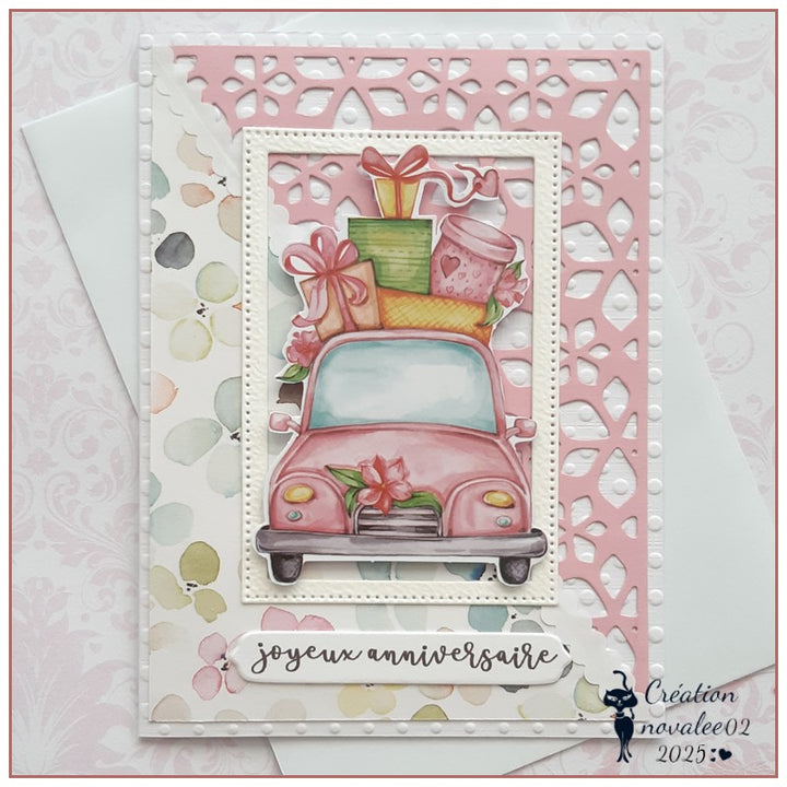 Kokorosa Metal Cutting Dies with Little Hollow Flowers Background Board