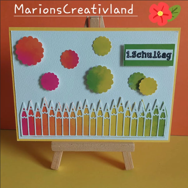 Kokorosa Metal Cutting Dies With Crayons Border Board