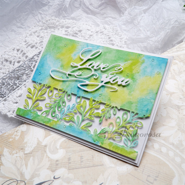 Kokorosa Metal Cutting Dies with Vine Leaves Border Board