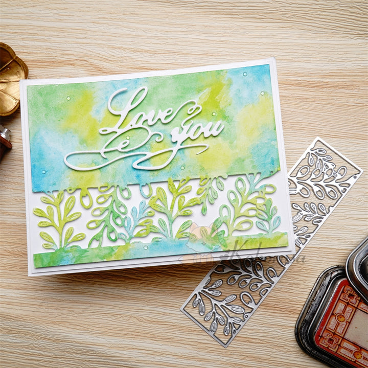 Kokorosa Metal Cutting Dies with Vine Leaves Border Board