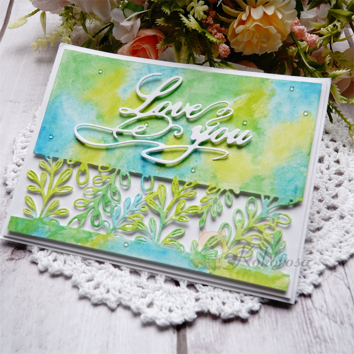 Kokorosa Metal Cutting Dies with Vine Leaves Border Board