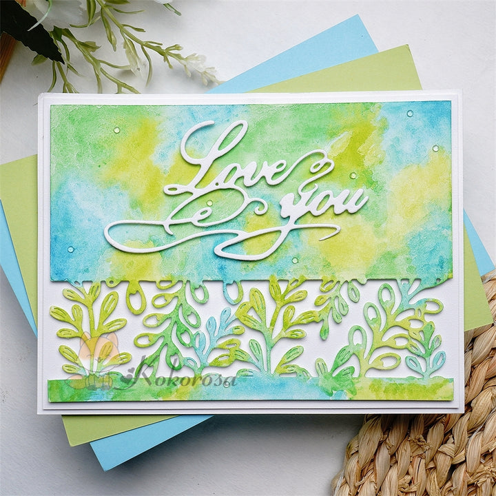 Kokorosa Metal Cutting Dies with Vine Leaves Border Board