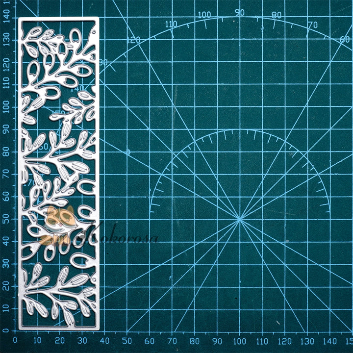 Kokorosa Metal Cutting Dies with Vine Leaves Border Board