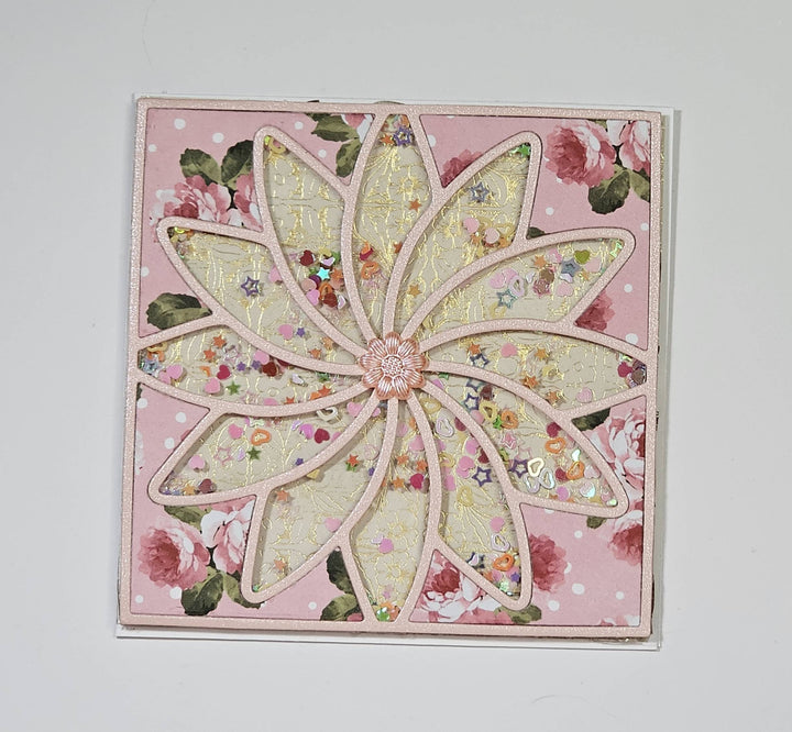 Kokorosa Metal Cutting Dies with Rotating Flower Pattern Frame Board