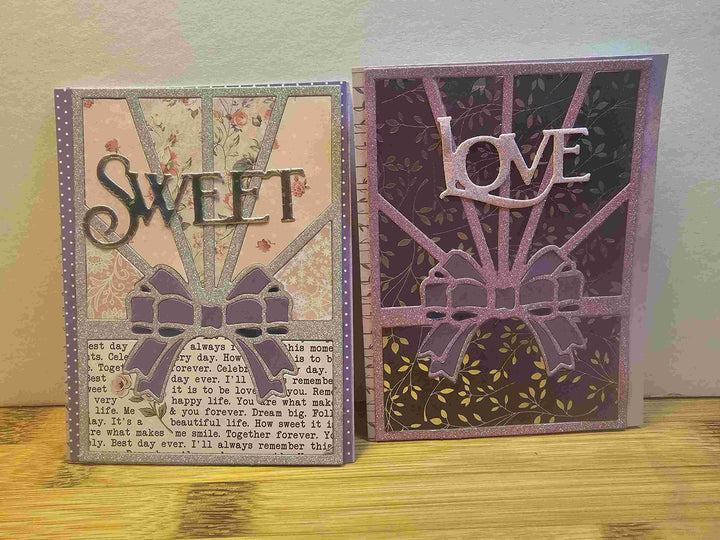 Kokorosa Metal Cutting Dies with Bow Tie & Lines Background Board