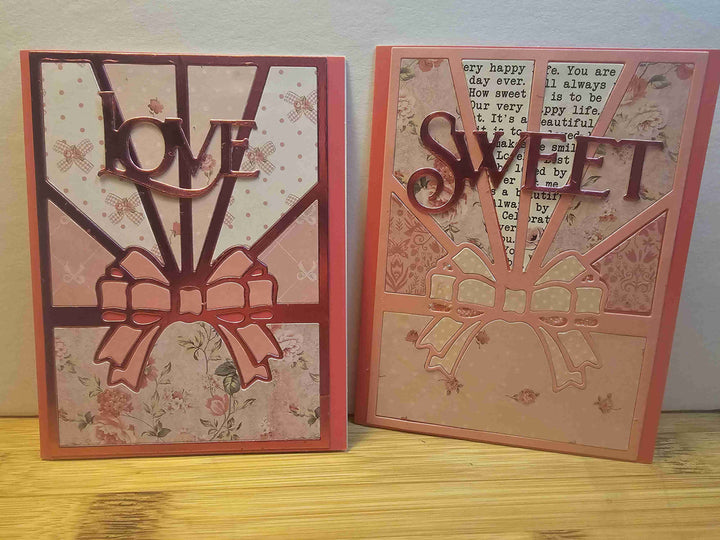 Kokorosa Metal Cutting Dies with Bow Tie & Lines Background Board