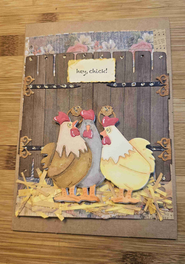 Kokorosa Metal Cutting Dies with Funny Chickens