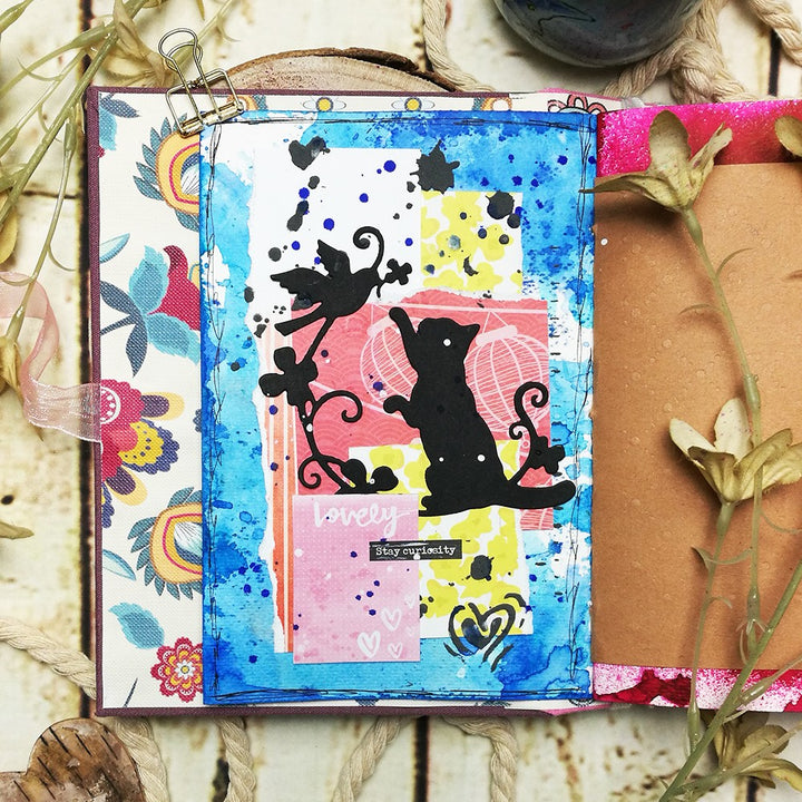 Kokorosa Metal Cutting Dies with Cat Play with Bird Shadow