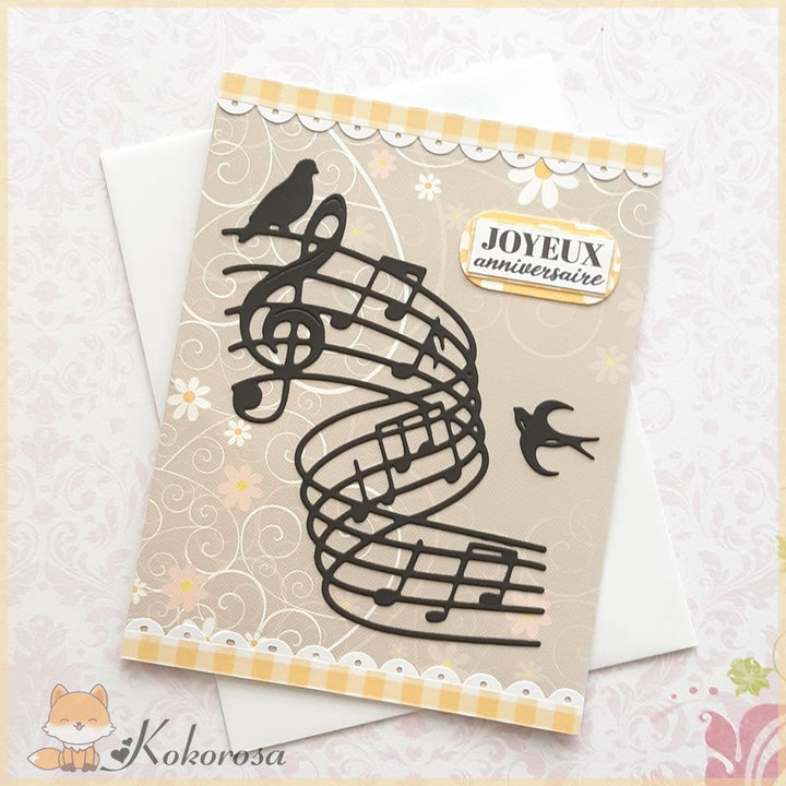 Kokorosa Metal Cutting Dies with Birds Singing on Notes