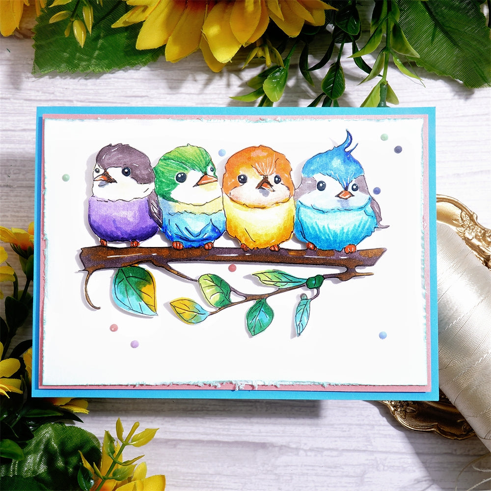 Kokorosa Metal Cutting Dies with Row of Cute Birds