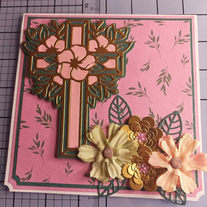 Kokorosa Metal Cutting Dies with Flowers Cross