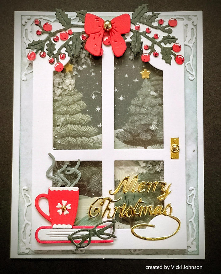 Kokorosa Metal Cutting Dies with Happy Easter Bunny Eggs and Window