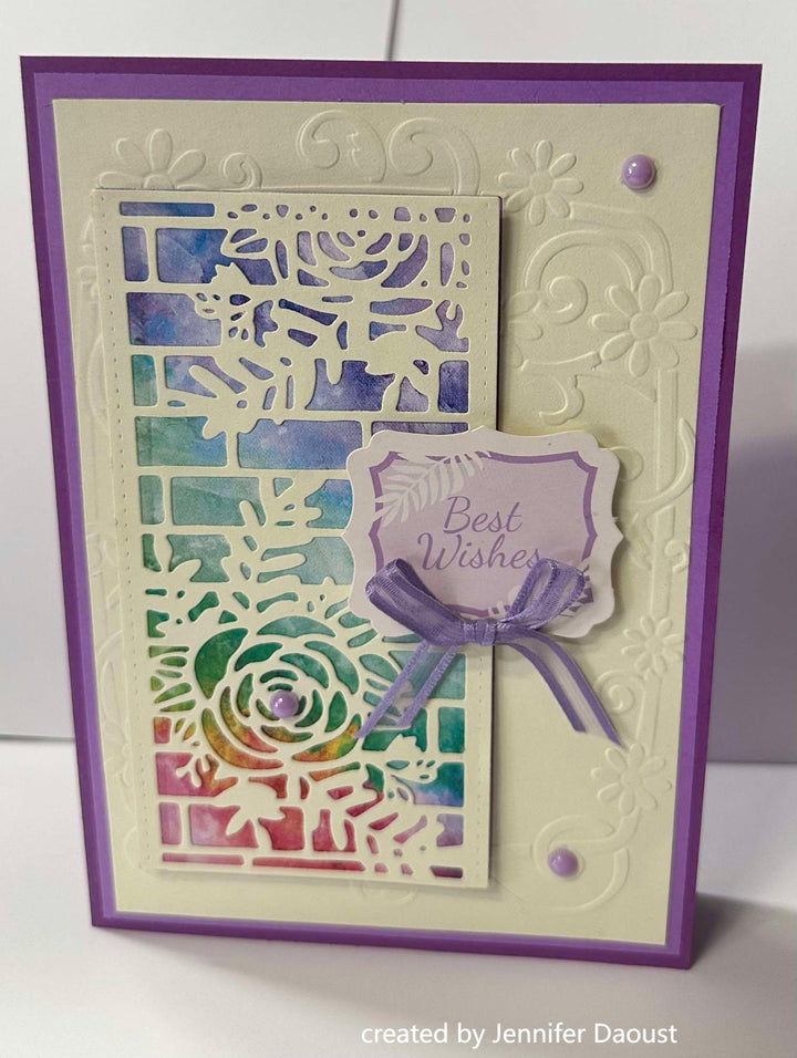 Kokorosa Metal Cutting Dies with Flower Wall Background Board
