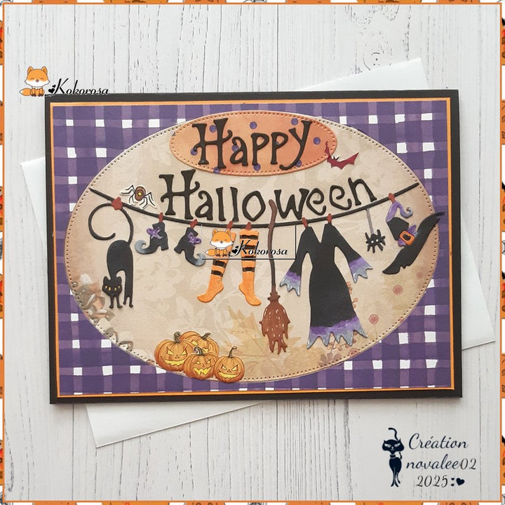 Kokorosa Metal Cutting Dies with Hanging Witch Suit