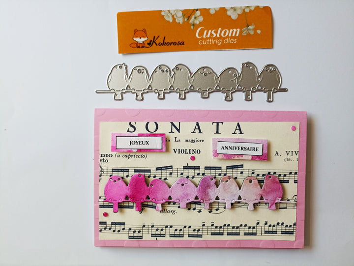 Kokorosa Metal Cutting Dies With Row of Birds
